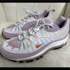 Nike Air Max 98 Running Shoes White/Pink Size 11